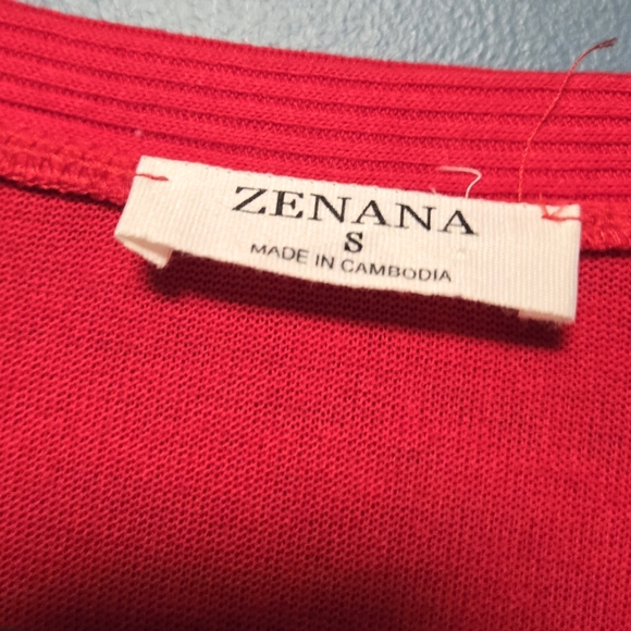 44. Zenana snap Cardigan size small red - Picture 3 of 3